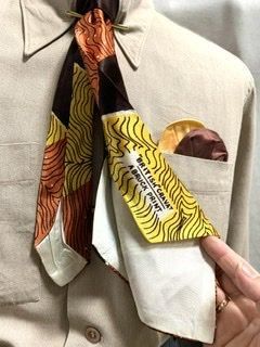 40s ド派手 幅広 ネクタイ 幾何学模様 50s ヴィンテージ 1940年代