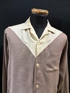 50'S ヴィンテージ レーヨン パンツ ロカビリー カスリ柄 古着 50s 腰帯なし ハイウエスト カスリ レーヨン ウール