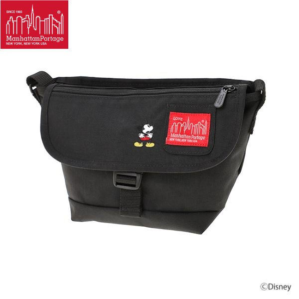 Nylon Messenger Bag Flap Zipper Pocket / Mickey Mouse