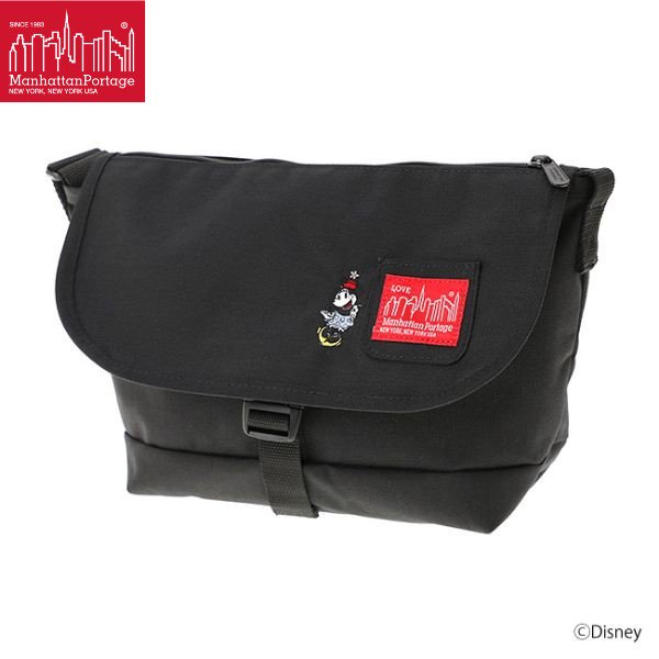 Nylon Messenger Bag JRS Flap Zipper Pocket / Minnie Mouse