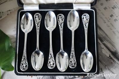 【銀製】Sterling Silver ブイヨン スプーン 6客 銀製】Sterling Silver ブイヨン スプーン 6客 銀製】Sterling
