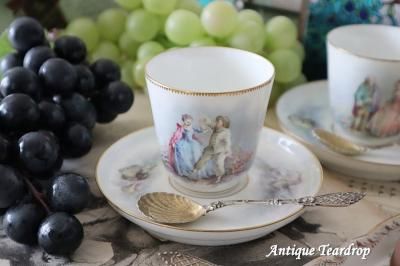 アールデコ フランス製 アンティーク ボウルとソーサー 銀座発！逸品アンティーク 銀座アンティーク ティアドロップ