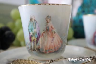 フランスパリ窯、ティーセット 銀座発！逸品アンティーク 銀座アンティーク ティアドロップ