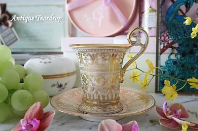 ⚡1920年代・手彩色ティーセット: ドイツ・フラウロイト ⚡1920年代・手彩色ティーセット: ドイツ・フラウロイト