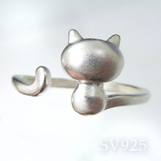 ネコのしっぽに巻かれるリング SV925 acc_ring_cat_03