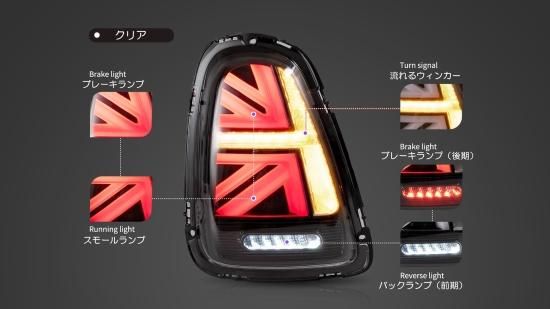 R56 後期　LEDテールライト ブラック シールドデザイン R56 後期 LEDテールライト ブラック シールドデザイン - メルカリ