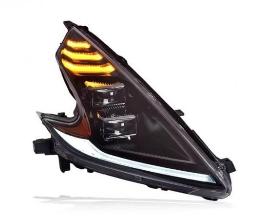 VLAND フェアレディZ ヘッドライト Z34 流れるウインカー ディミング