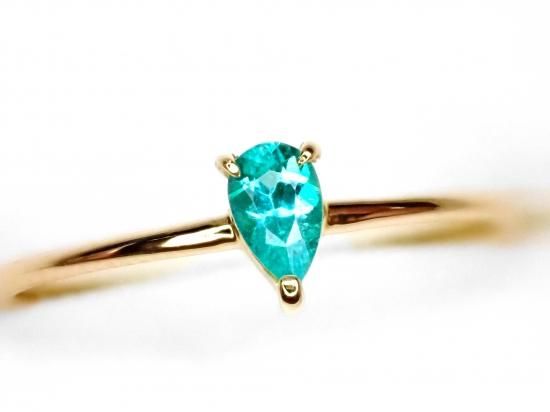 パライバトルマリン K18リング 0.095ct - 宝石ルースをお値打ち パライバトルマリン K18リング 0.095ct - 宝石ルースをお値打ち