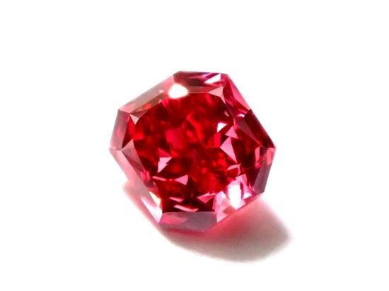 天然 レッドダイヤモンド（純色）0.13ct 【 Fancy Red 】 GIA