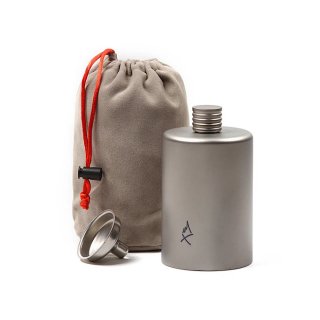 COALCRACKER BUSHCRAFT Titanium Round Flask