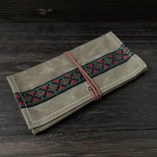 PNW Bushcraft Handy Canvas Roll Up Pouch Vintage Trim with Toggle