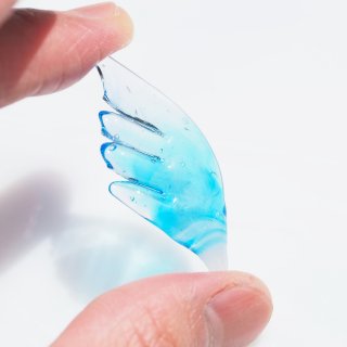 【Special】ガラスの翼『つばさ【ミニ】【ブルー】』お守り【ポーチ付属】【受注制作】