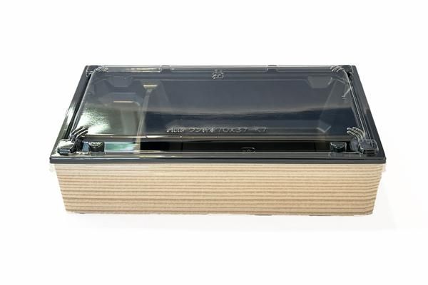 発泡折箱(組立式) ワン折重70×37（48杉縁・B43黒底・K7蓋) 50枚