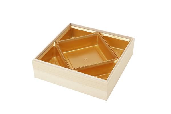 6.5寸おせち重箱用カップ カップバリエ三角 129/69 100枚入/木具輪