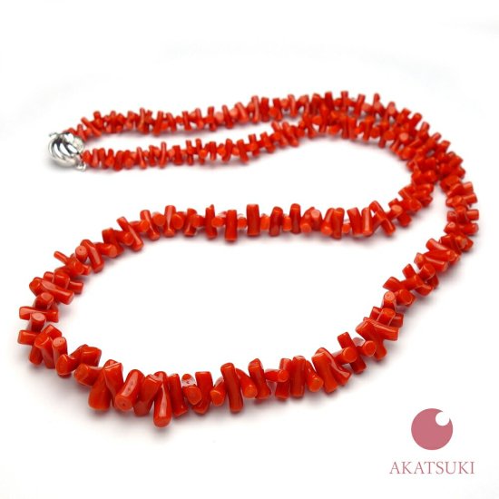 地中海産赤珊瑚 SILVER ネックレス62cm - 宝石珊瑚の卸屋【暁 - Akatsuki -】