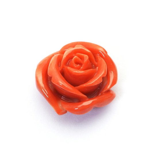 山崎博隆日本産桃珊瑚 薔薇 彫り物 ルース   宝石珊瑚の卸屋暁