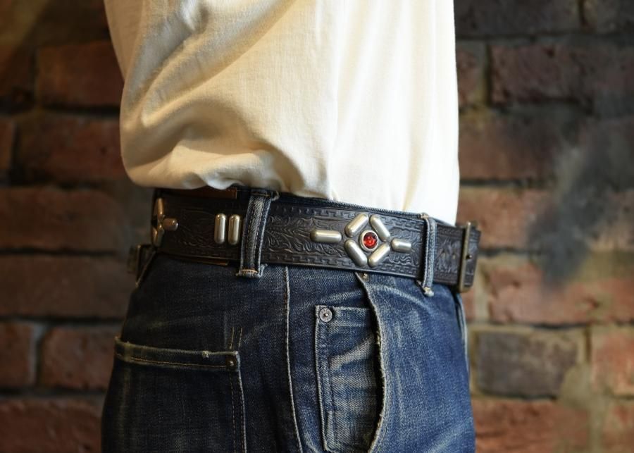 RAWHIDE STUDDED & JEWELED BELT Lot 108 - TROPHY GENERAL STORE KANAZAWA