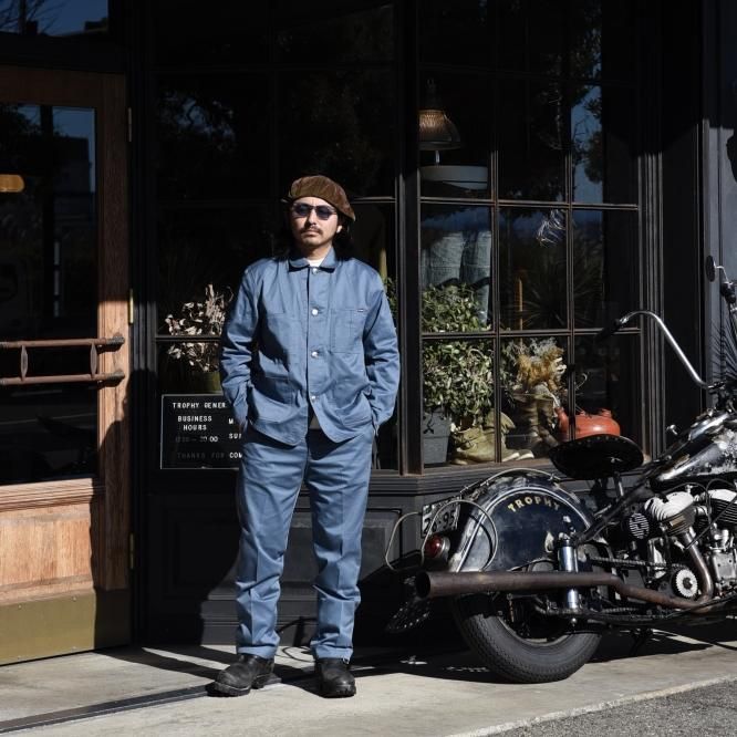 STEEL BLUE CHORE JACKET - TROPHY GENERAL STORE KANAZAWA