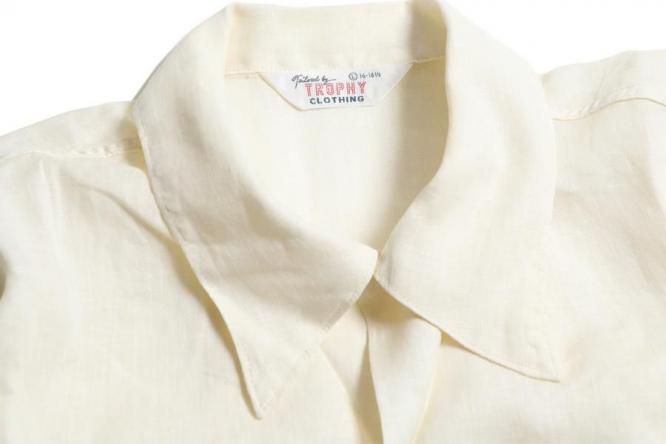 【新品タグ付】25SS 完売品 ラウンジドレス リネンストライプオーバーシャツ トロフィークロージング TROPHY CLOTHING オープンカラーシャツ