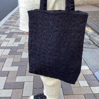 eavam  刺繍バッグmali(L) black