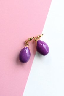 R.ALAGAN Eggplant Earrings