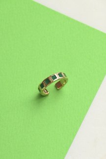 R.ALAGAN / Small Tile Ring Green
