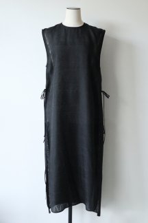 Mame Kurogouchi Geometric Pattern Mesh Jacquard Sleeveless Dress