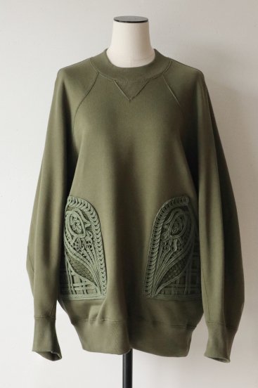 Cording Embroidered Oversized Sweatshirt | myglobaltax.com