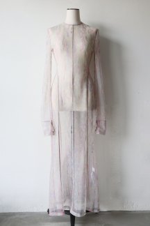 Mame Kurogouchi Marble Print Sheer Jersey Dress