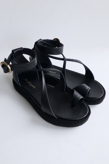 【50%OFF】Mame Kurogouchi Curved Line Ankle Strap Sandals - HEIRLOOM