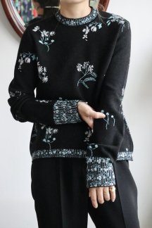 Mame Kurogouchi Floral Jacquard Knitted Top