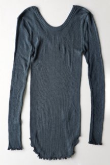 HAKUJI Wool Rib Long Sleeve Pullover 