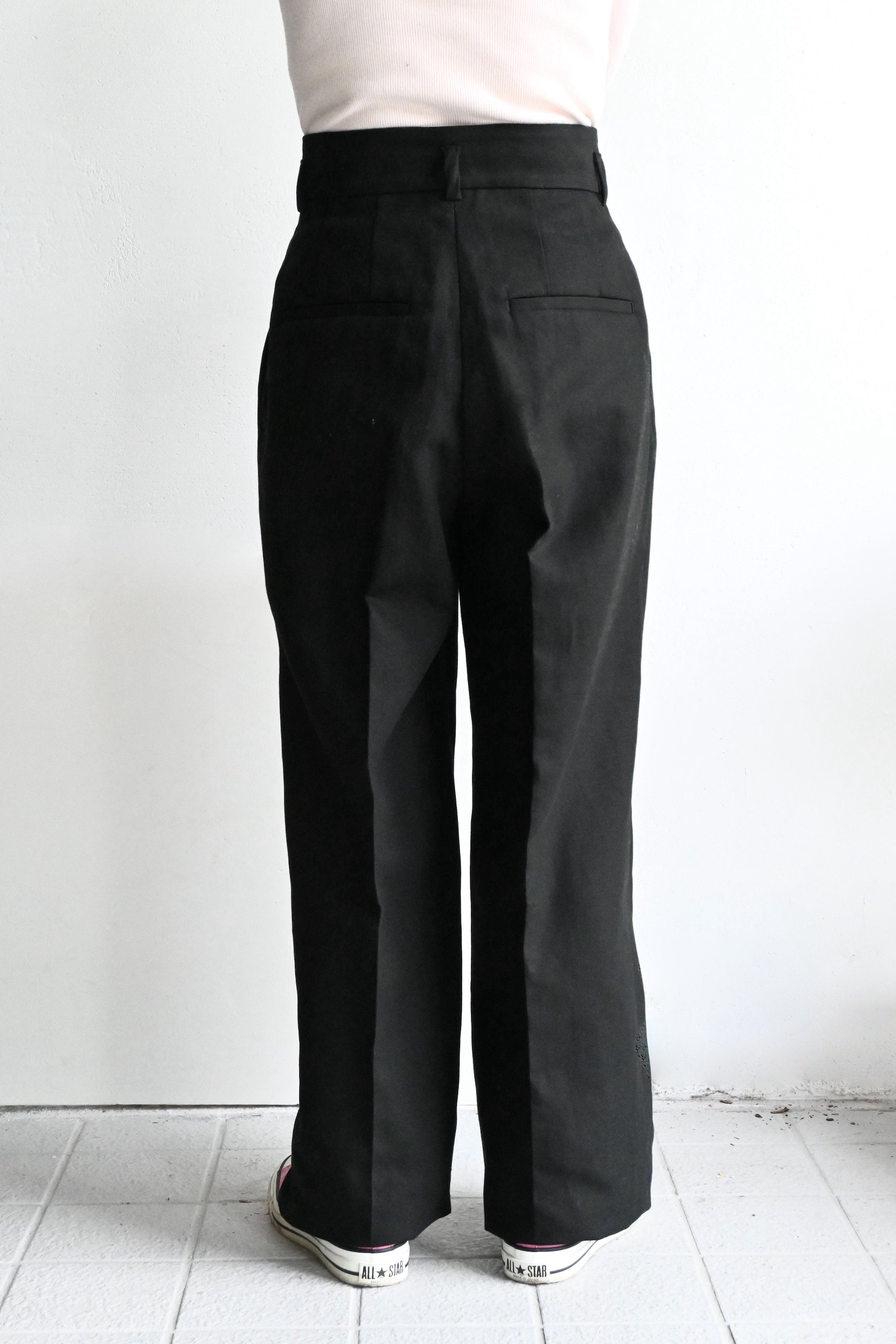 30%OFF】Mame Kurogouchi / Cotton Linen Twill Wide Trousers - HEIRLOOM