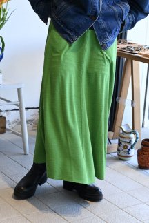 unfil / Raw Silk Plain-Jersey Flared Skirt