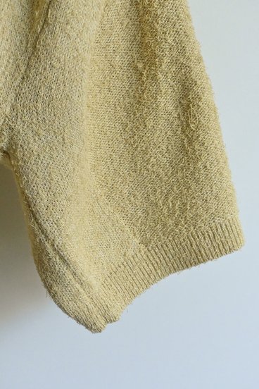 unfil / Silk & Cotton Boucle' Open Collar Sweater - HEIRLOOM