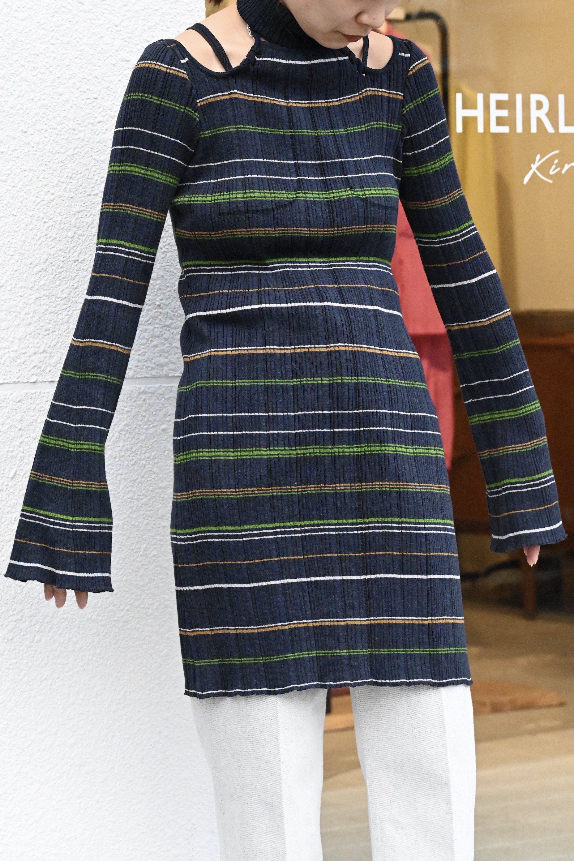 40%OFF】Mame Kurogouchi / Random Ribbed Plaid Knitted Dress With