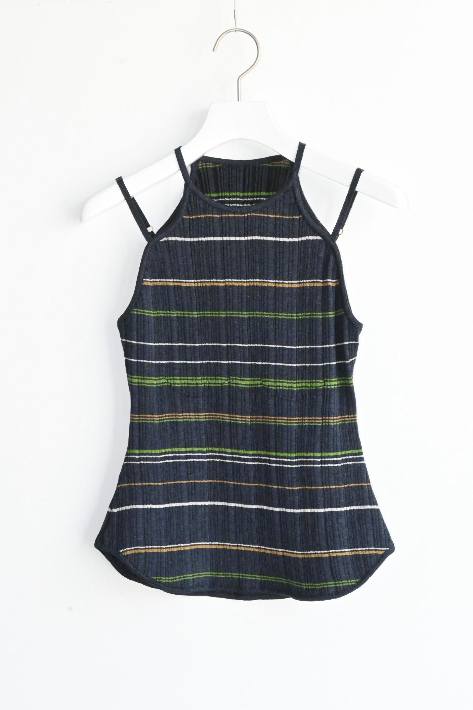 Mame Random Ribbed Plaid Knitted Top / 3