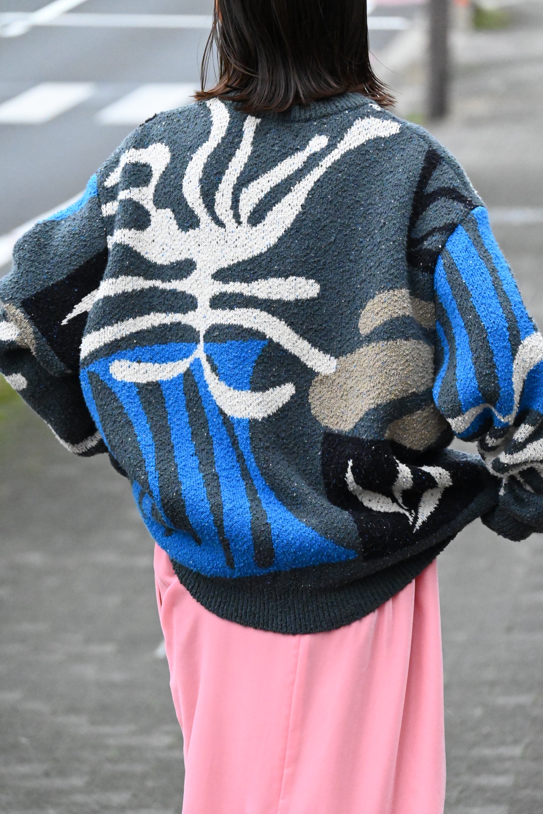 30%OFF】KHOKI / Intarsia-knit Pullover -Khaki - HEIRLOOM