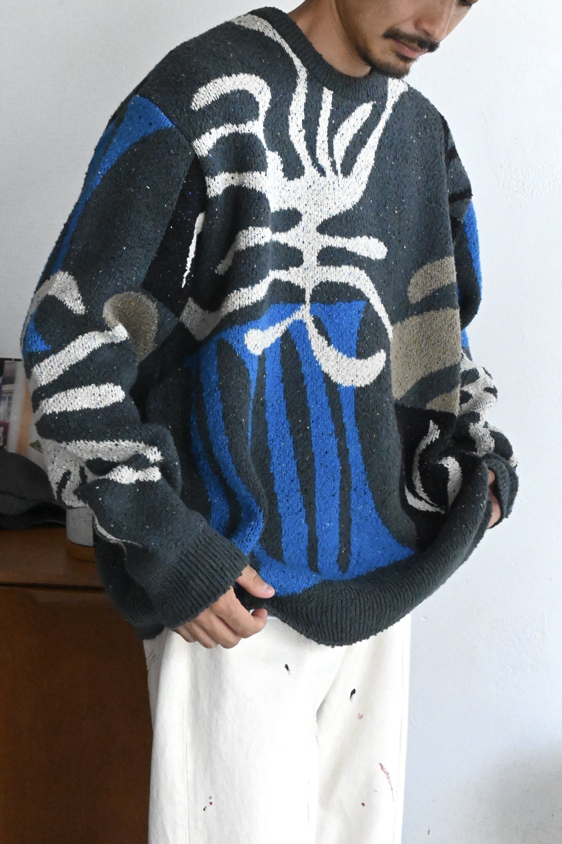 30%OFF】KHOKI / Intarsia-knit Pullover -Khaki - HEIRLOOM