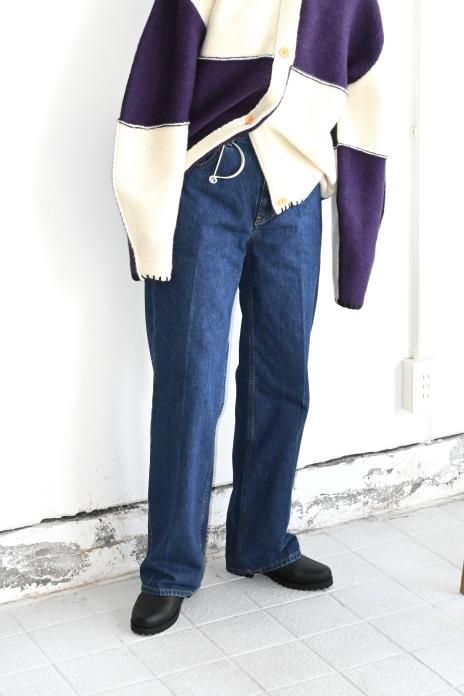 CURRENTAGE / Denim Straight Pants -Indigo