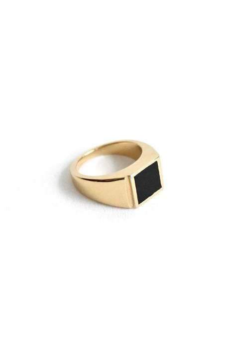R.ALAGAN / Signet Ring - Onyx  Gold