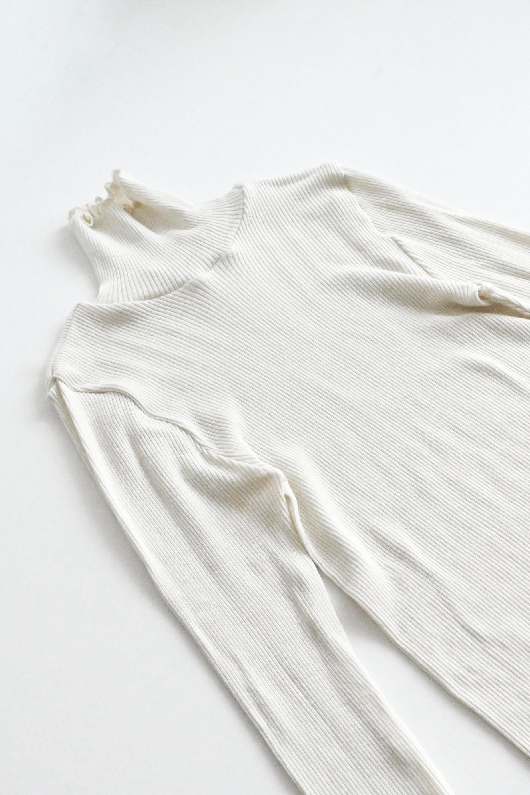 HAKUJI / Wool Rib High Neck Pullover - HEIRLOOM