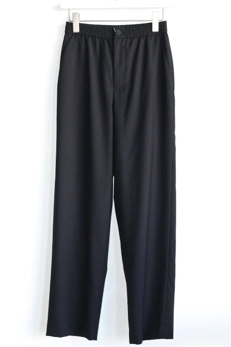 GALERIEVIE / Smooth Wool Easy Straight Pants - Navy Stripe