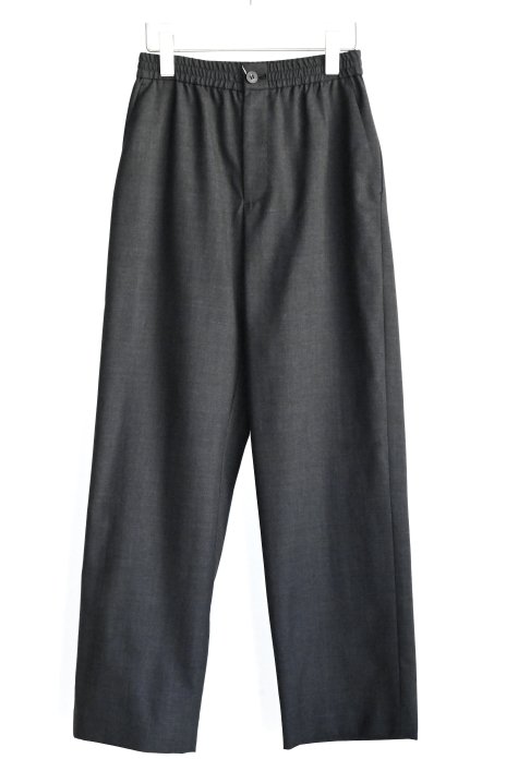 GALERIEVIE / Smooth Wool Easy Straight Pants - Charcoal Gray