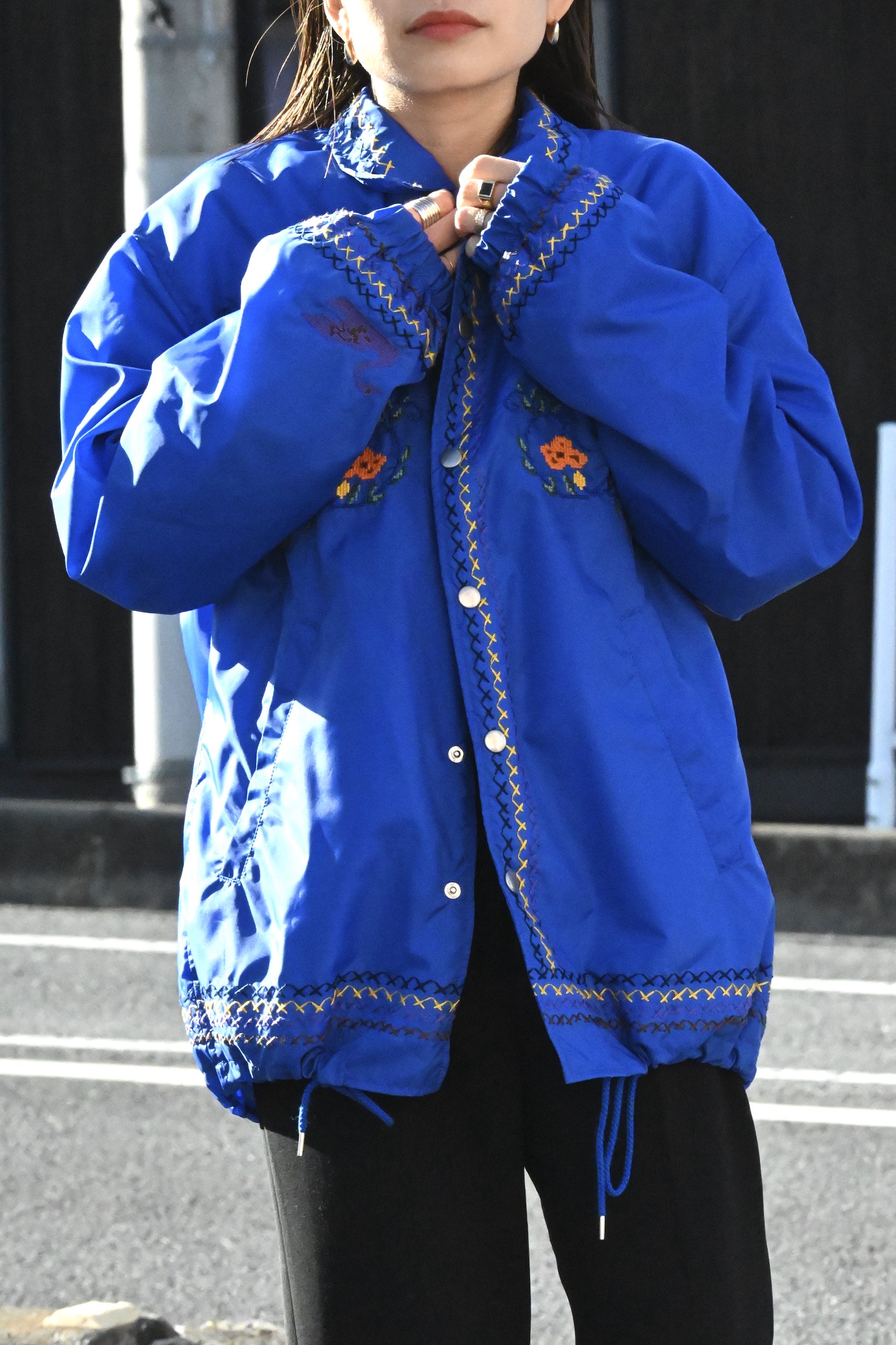 着丈70cmKHOKI    Cross-stitch coach jacket