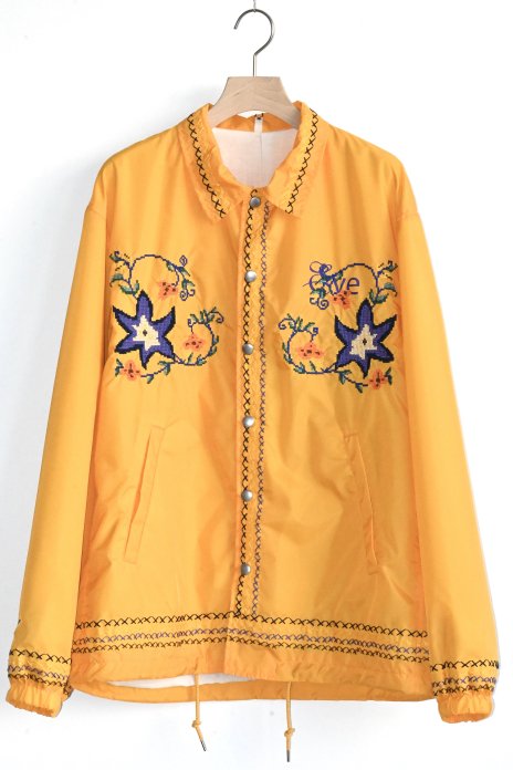 KHOKI / Cross-Stitch Coach Jacket - Yellow