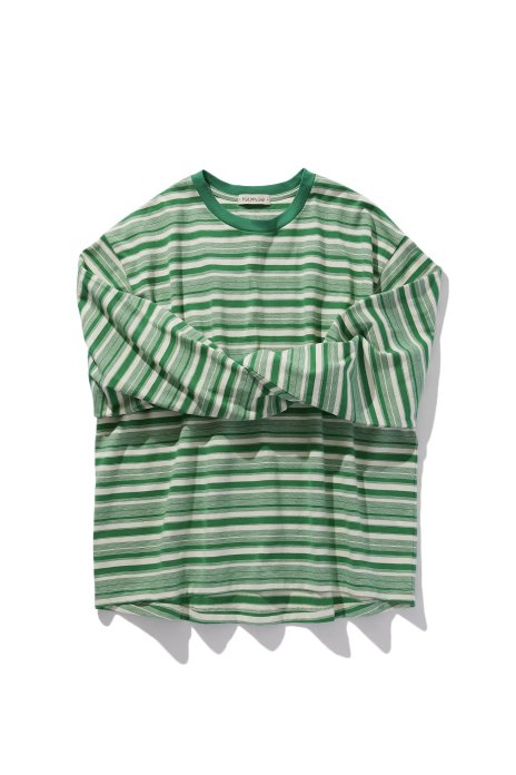 POLYPLOID / Oversize Long Sleeve B - Green  Off White