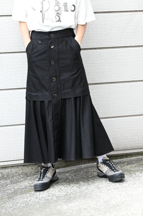 PHOTOCOPIEU / Washed Trumpet Skirt (LAINE ) - Black