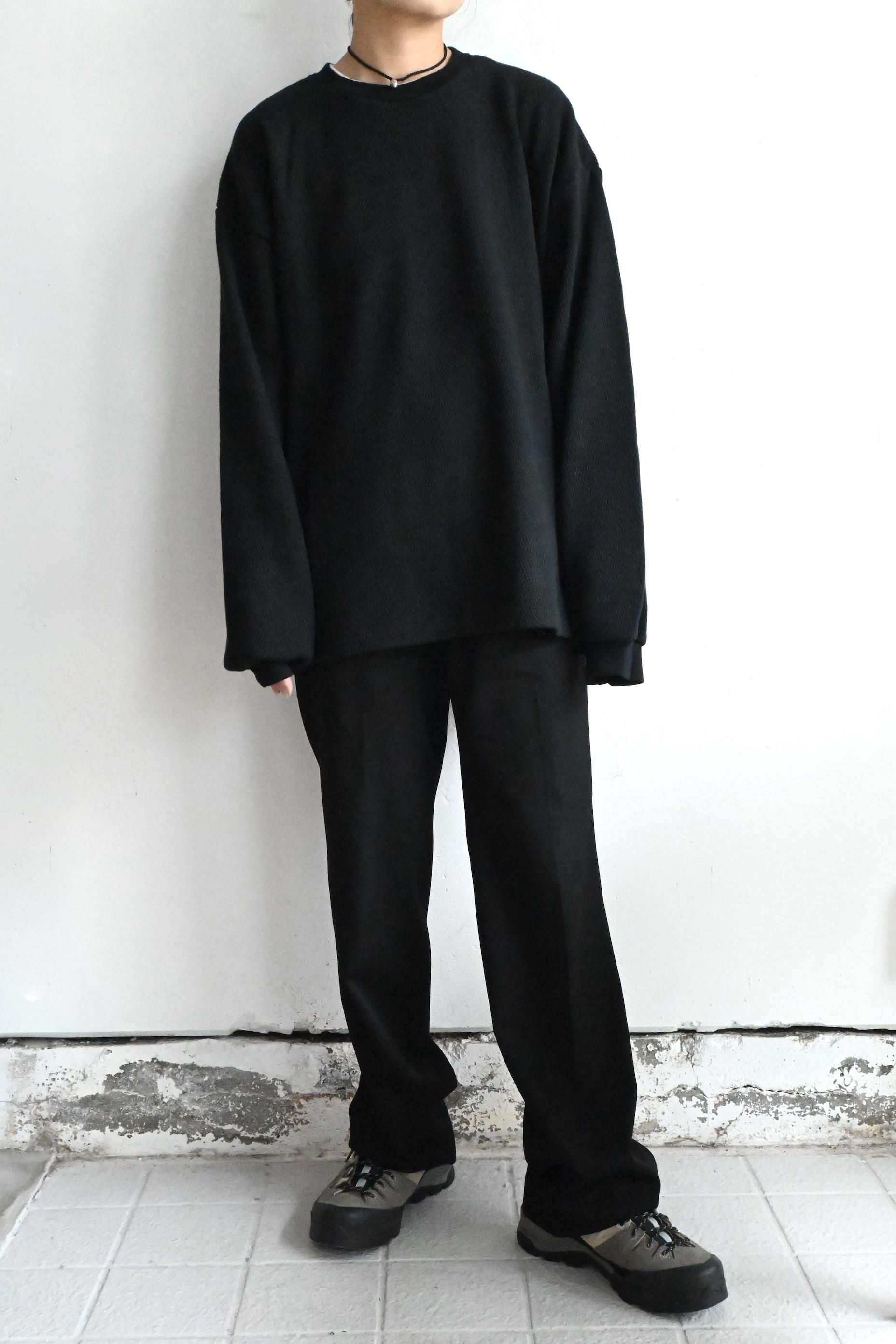 T*0様 POLYPLOID OVERSIZE LONG SLEEVE C NA POLYPLOID / Oversize Long Sleeve C - Black - HEIRLOOM