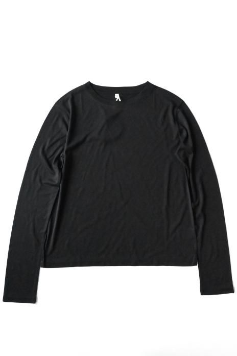 HAKUJI / Tencel Cotton Long Sleeve Pullover - Black